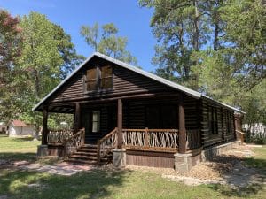 Photo of Crawford log cabin