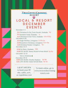 December events schedule