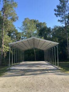 photo of a covered rv spot at two creeks crossing resort