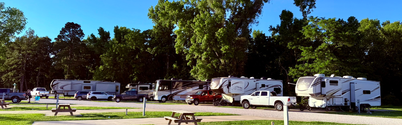 Rvs lined up camping rvs lined up camping