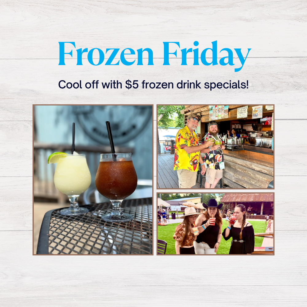Frozen Friday: Enjoy $5 frozen drink specials with friends at an outdoor bar. Cool off this summer!