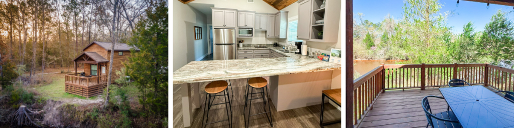 cozy cabin modern kitchen scenic deck view perfect getaway in nature